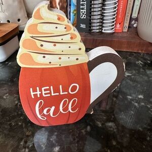 Hello Fall Coffee Cup Decor